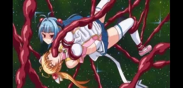  Pregnant anime caught and drilled all hole by tentacles monster